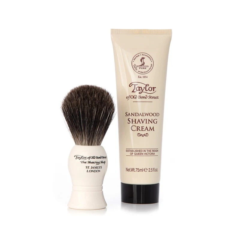 Pure Badger & Sandalwood Shaving Cream 75ml Gift Box - Image 3