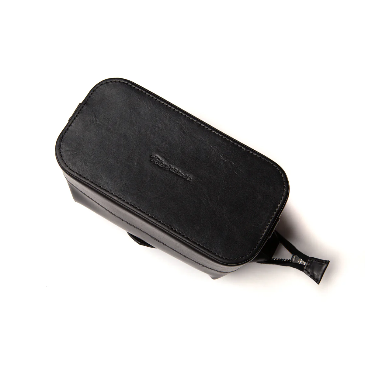 Small Black Leather Wash Bag - Image 3
